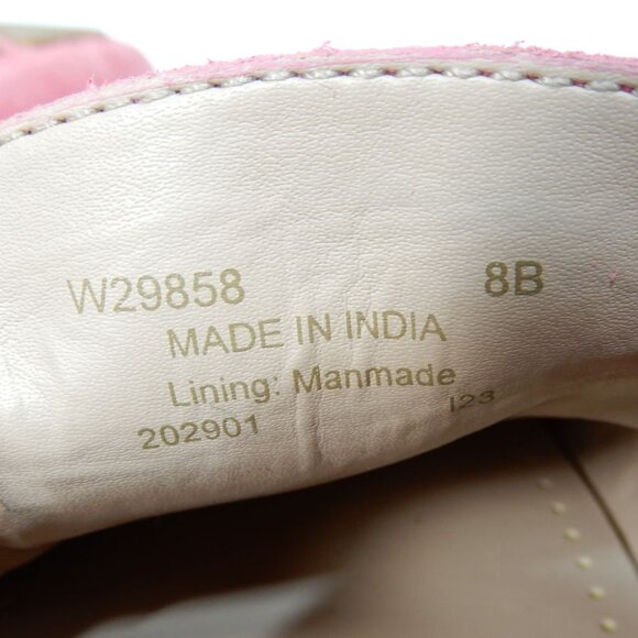 Cole Haan Evelyn Driver Loafer Slip on Flats Size 8 Rose Pink Suede Chain NEW - Picture 10 of 10